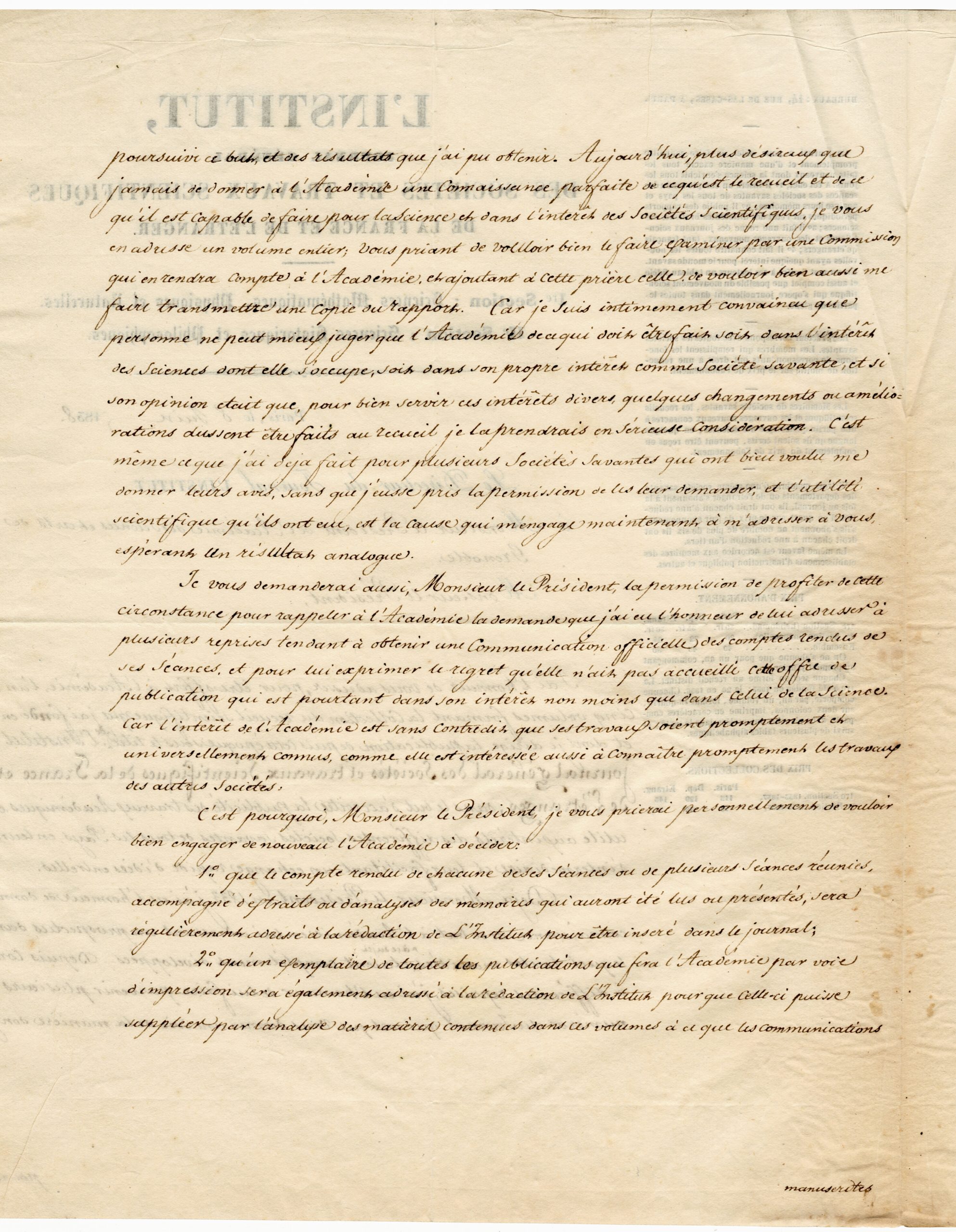 L’Institut Letter Page 2
