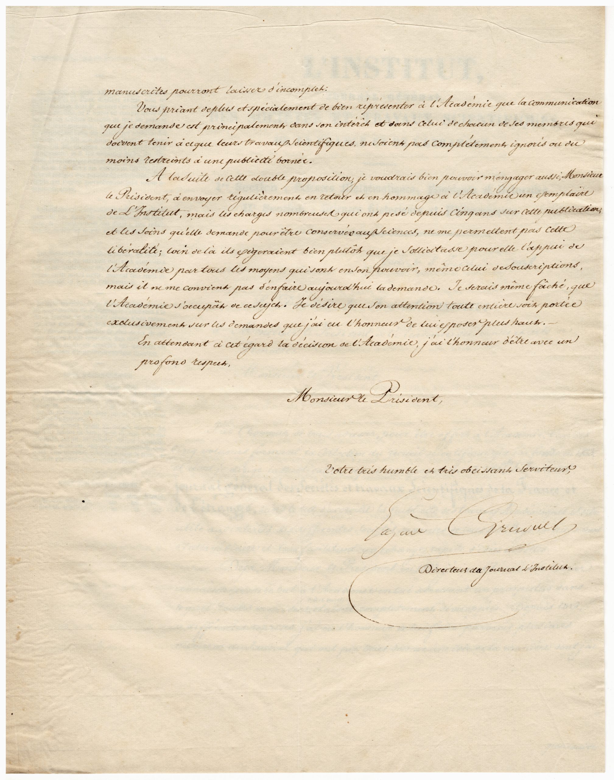 L’Institut Letter Page 3