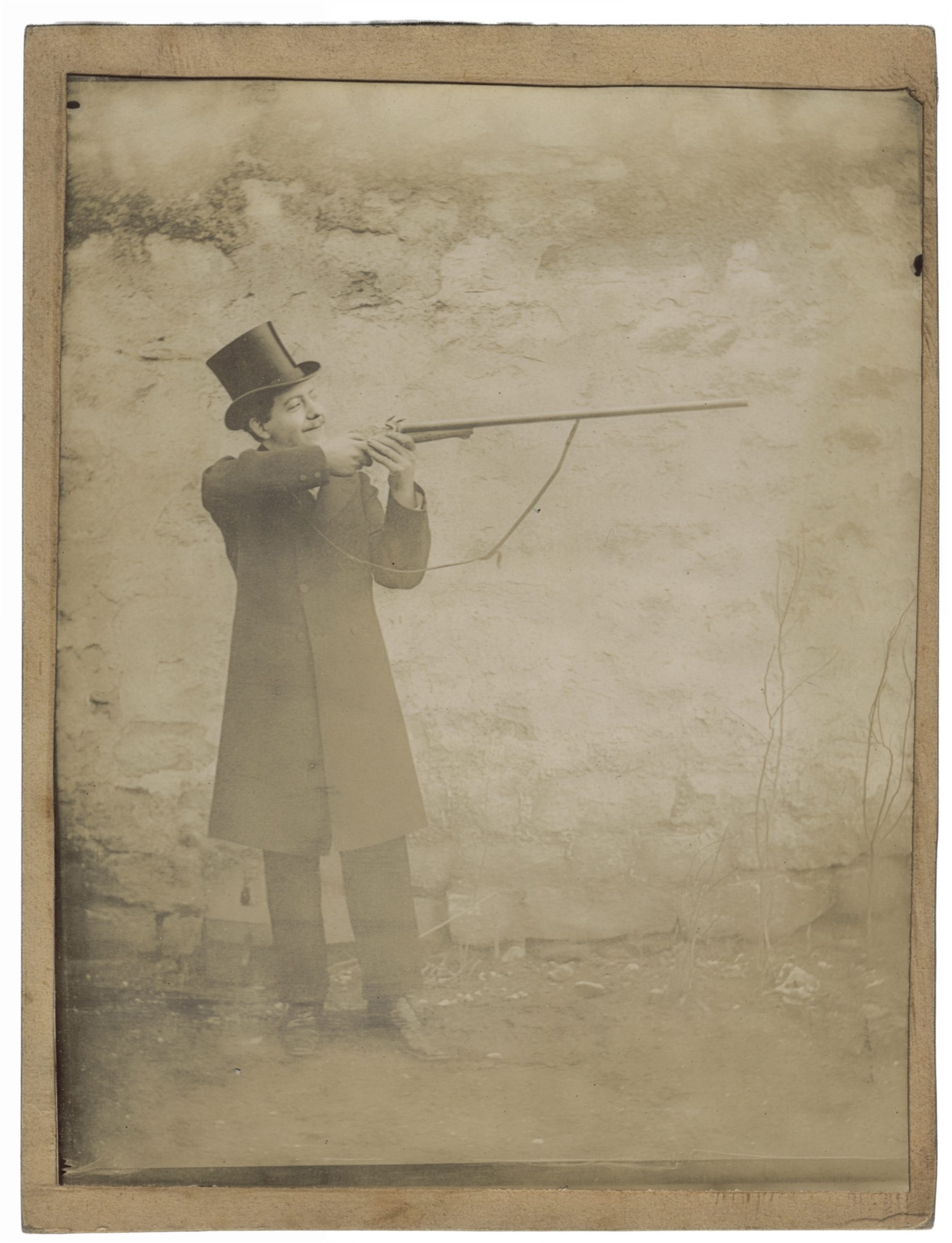 A Moment of Amusement: Gentleman Testing His New Lefaucheux Pinfire Shotgun