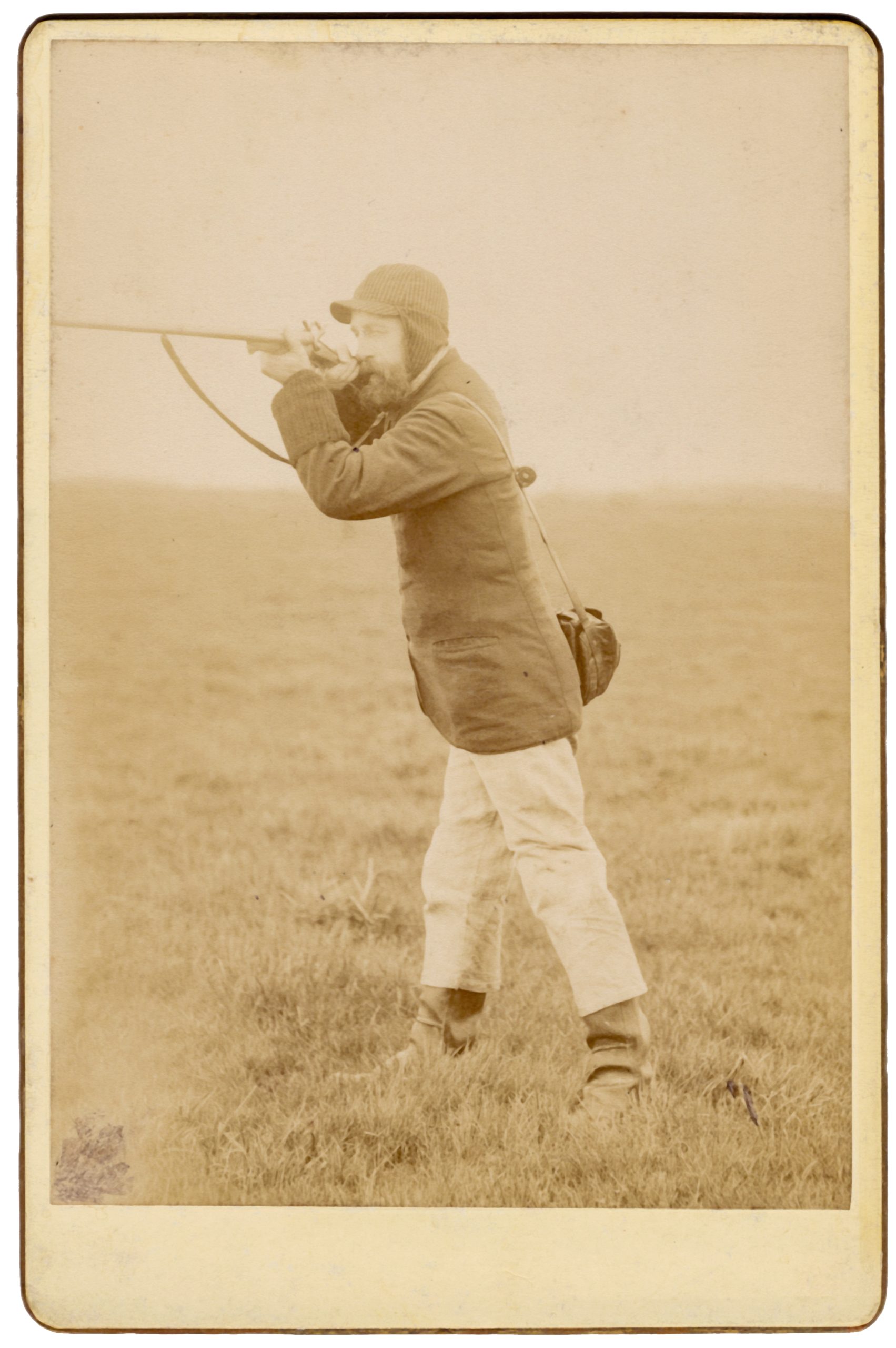 Winter Snipe Hunt: Sportsman with Lefaucheux Pinfire Shotgun